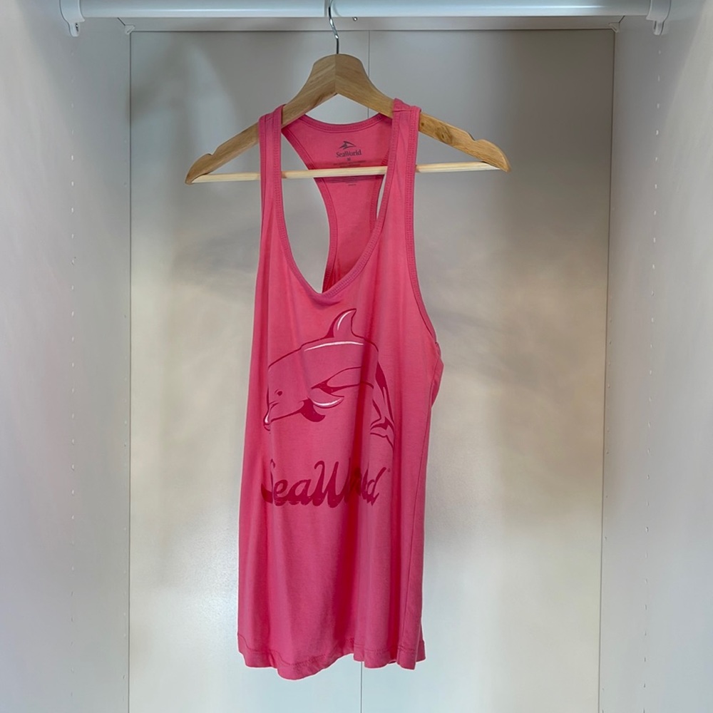 Sea World Dolphin RacerBack Tank Size Medium